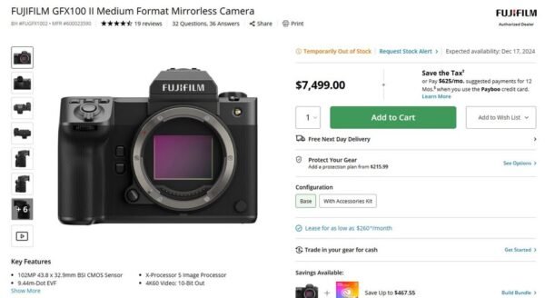 FUJIFILM GFX100 II Camera (Like New) - Image 10