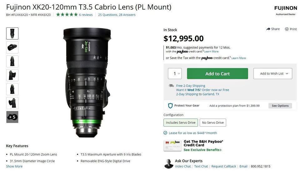 Fujifilm Fujinon Cabrio XK 20-120mm T3.5 zoom lens with servo unit - Image 3